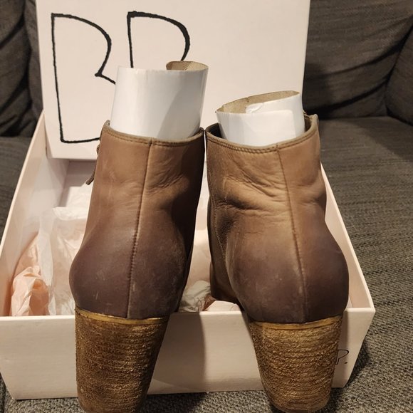 BP Trolley Boots Grey Leather Side Zipper size 6 - Picture 5 of 5